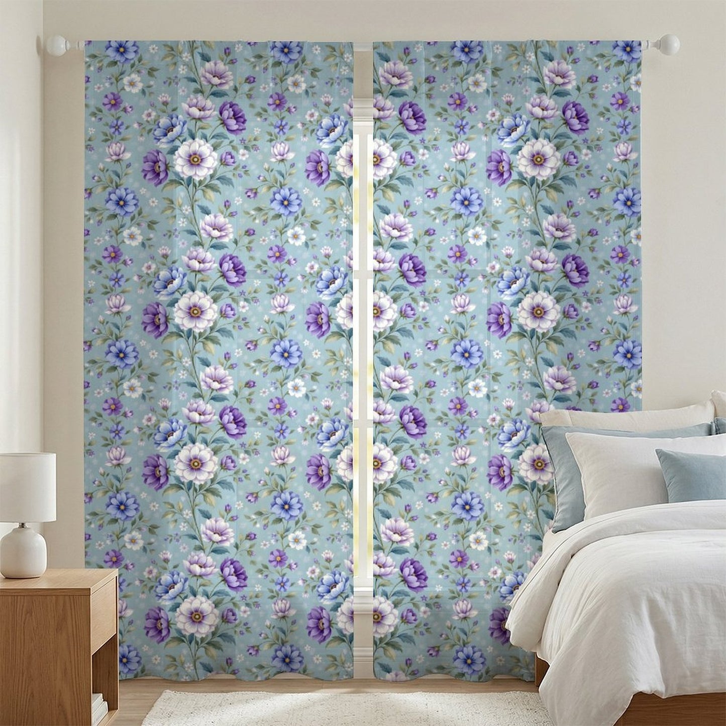 Sheer Curtain Flowers