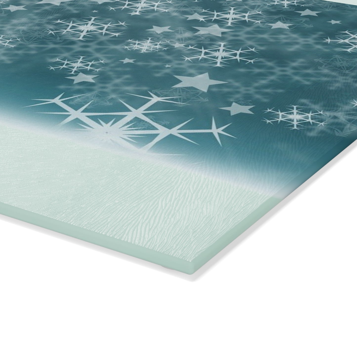 Winter Snowflake Glass Cutting Board – Frosty Holiday Kitchen Decor