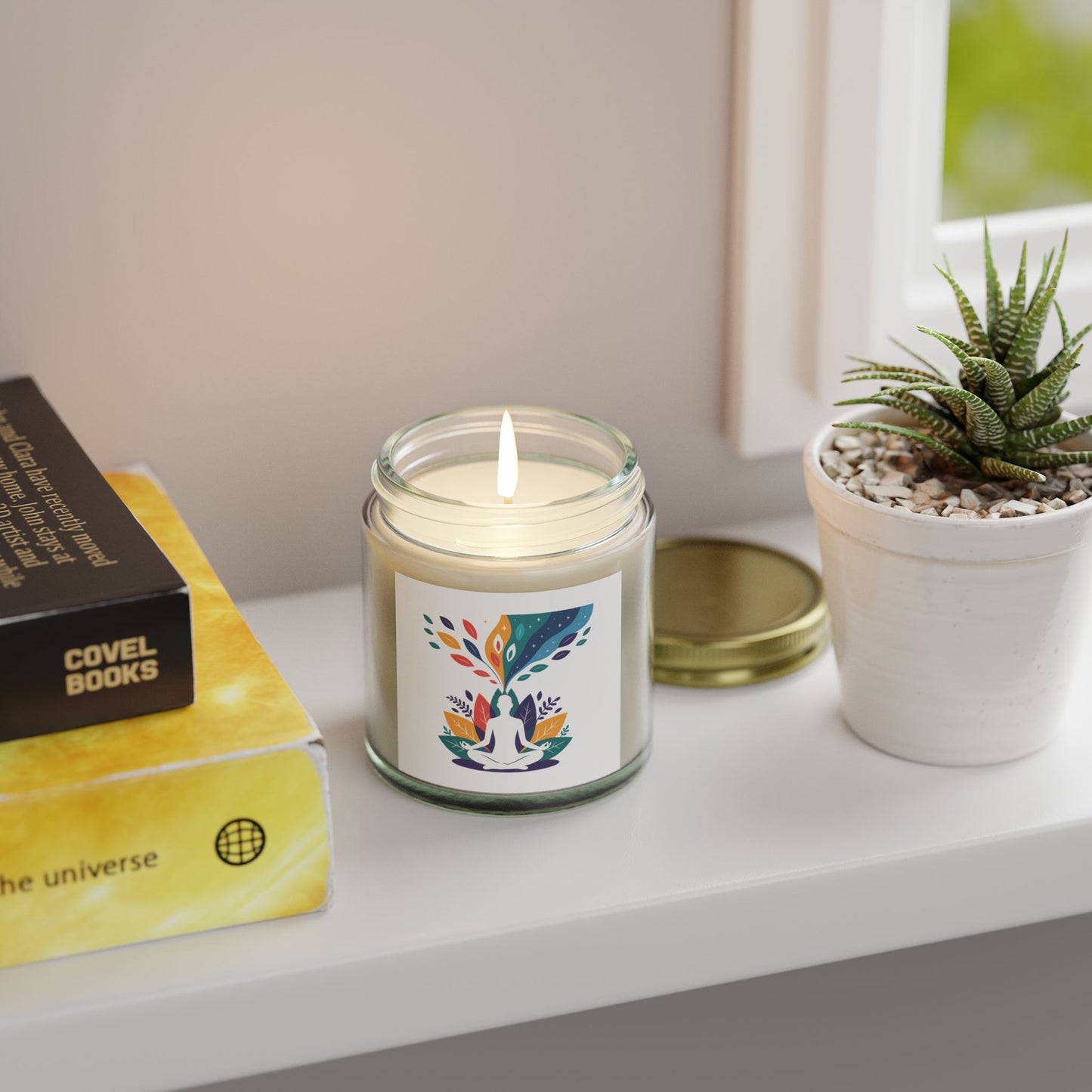 Serene Scented Candles, Relaxing Aromatherapy for Meditation, Home Décor, or Gifts, Coconut Apricot Wax