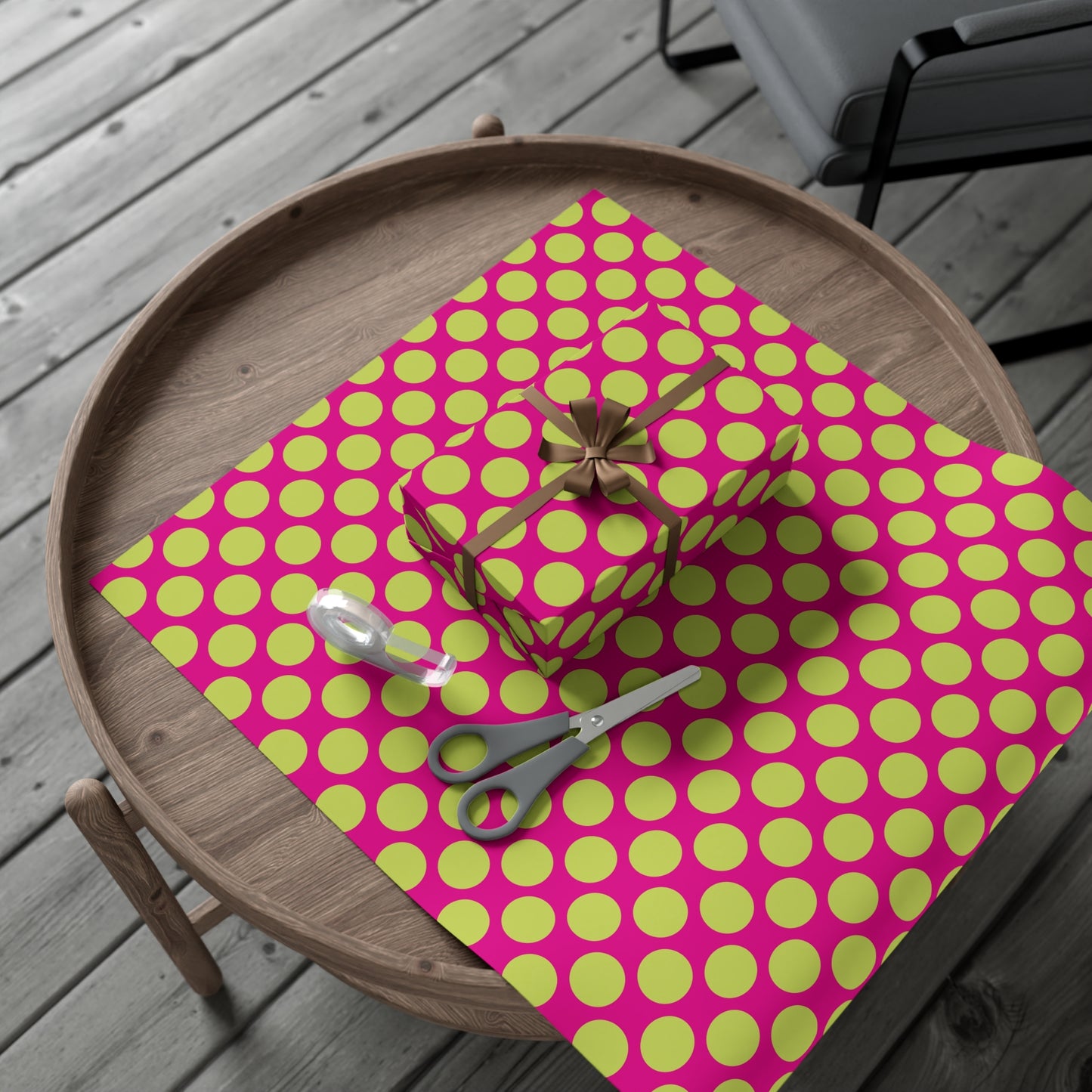Vibrant Gift Wrap Papers with Polka Dots