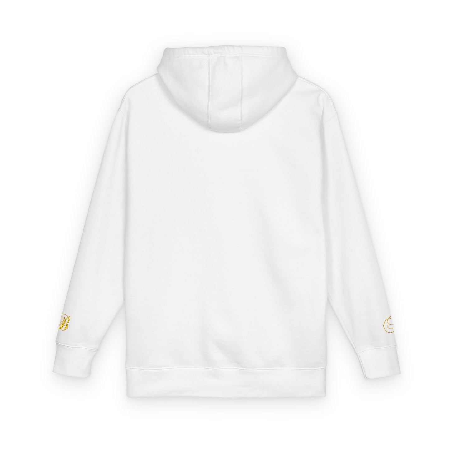 Coral Gold Floral Initial Hoodie — Monogram 'B' Casual Pullover