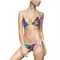 Colorful Tie-Dye Women's Bikini Swimsuit, Beach Swimwear, Summer Vacation, Pool Party, Resort Getaway, Festival Outfits