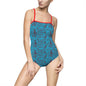Musical Notes Women's One-Piece Swimsuit, Cute Swimsuit for Beach Days, Swimwear for Music Lovers, Fun Summer Swimwear, Gift for Her