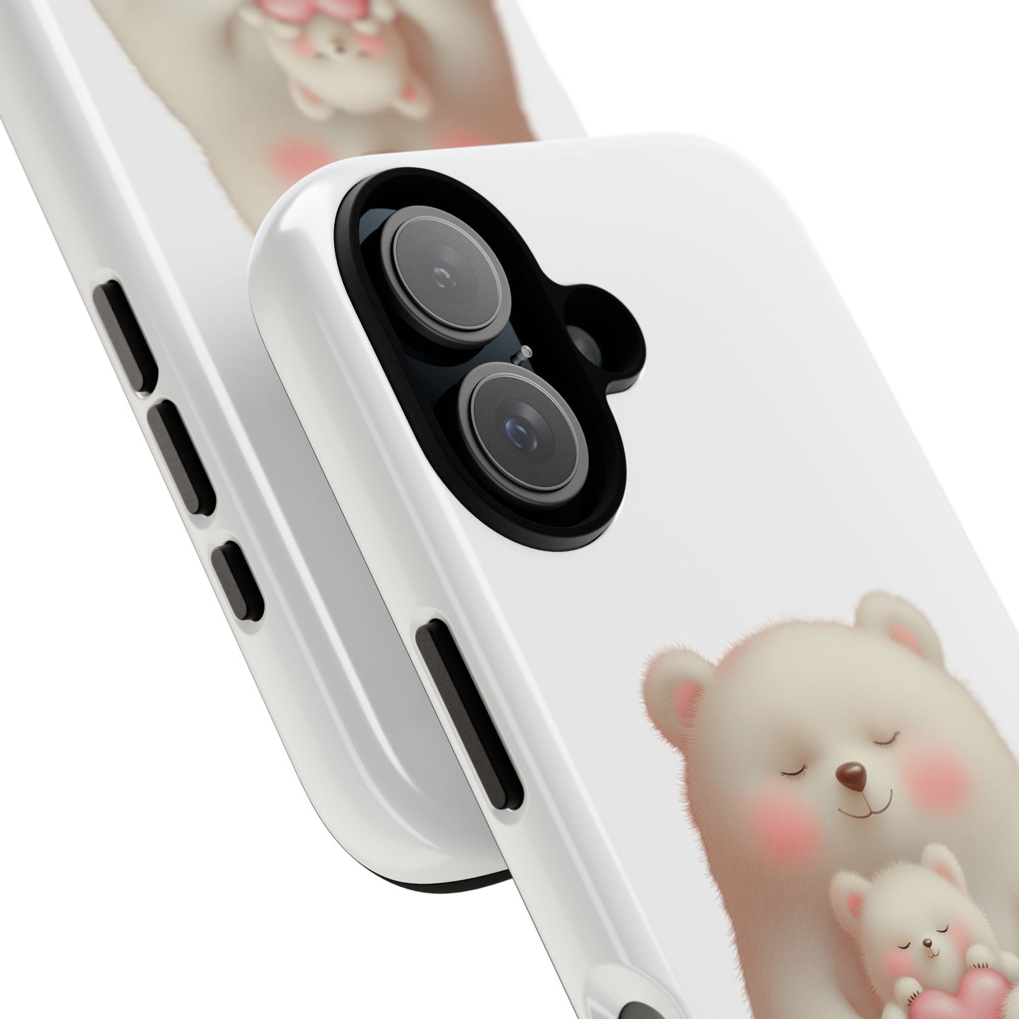 Cute Bear Phone Case, Tough Cases, Animal Lover Gift, Kids Accessories, Mother’s Day, Heartwarming Design