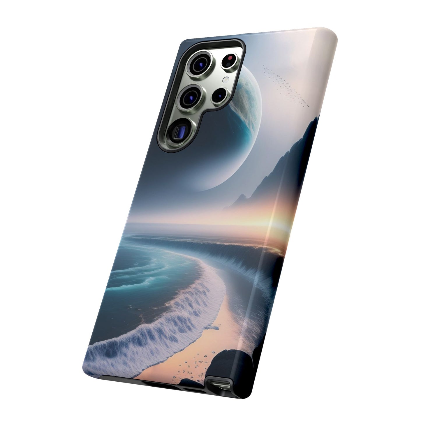 Galaxy Ocean Phone Case — Surreal Planet Beach Tough Case
