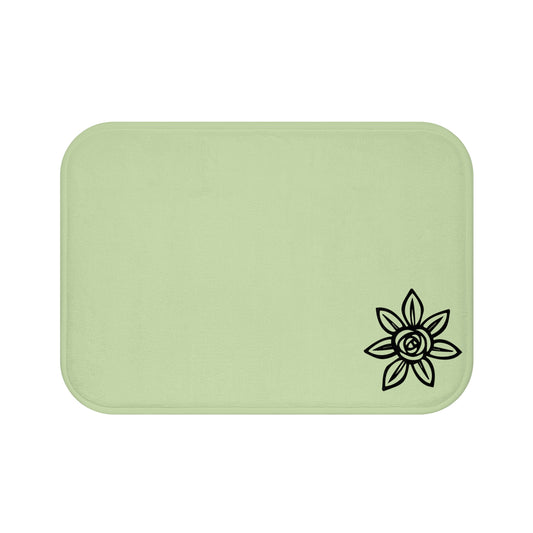 Botanical Rose Bath Mat, Elegant Bathroom Decor, Floral Bath Rug, Spa Vibes, Housewarming Gift, Relaxing Home Essentials