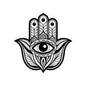 Hamsa Hand Eye Kiss-Cut Sticker — Protective Boho Spiritual Decal