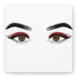 Red Lashes Wall Art Canvas — Glam Eyes Makeup Decor