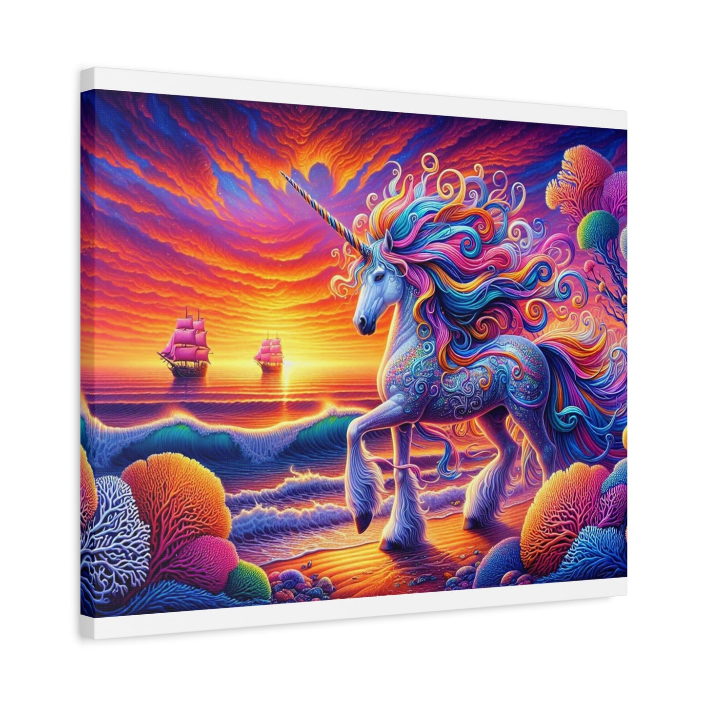 Matte Canvas, Stretched, 1.25"  Unicorn