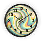 Swirl Pastel Wall Clock — Retro Psychedelic Timepiece for Home Decor