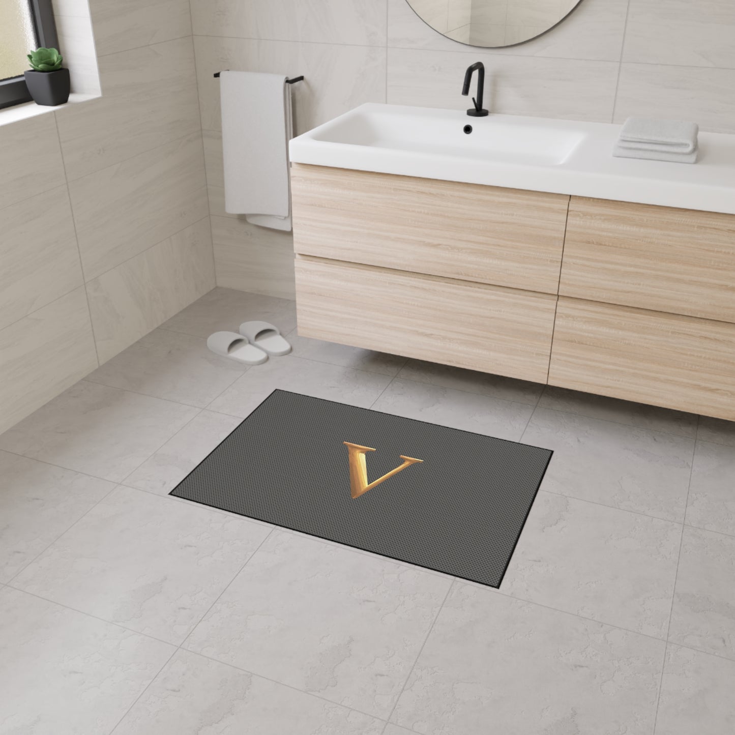 Monogram V Heavy-Duty Floor Mat