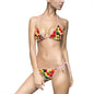 Tropical Floral Bikini Set, Women’s Swimwear, Beachwear, Summer Fashion, Vacation Essentials, Floral Print Swimsuit