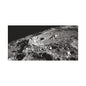 Lunar Surface Matte Canvas Print — Black & White Moon Crater Wall Art