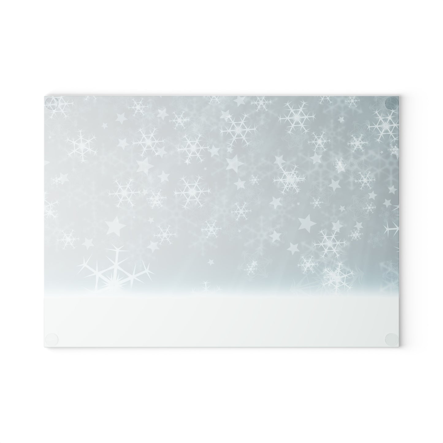 Winter Snowflake Glass Cutting Board – Frosty Holiday Kitchen Decor