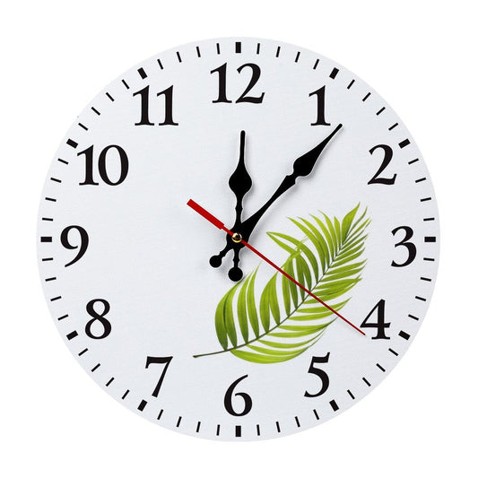Modern Wooden Wall Clock Fern