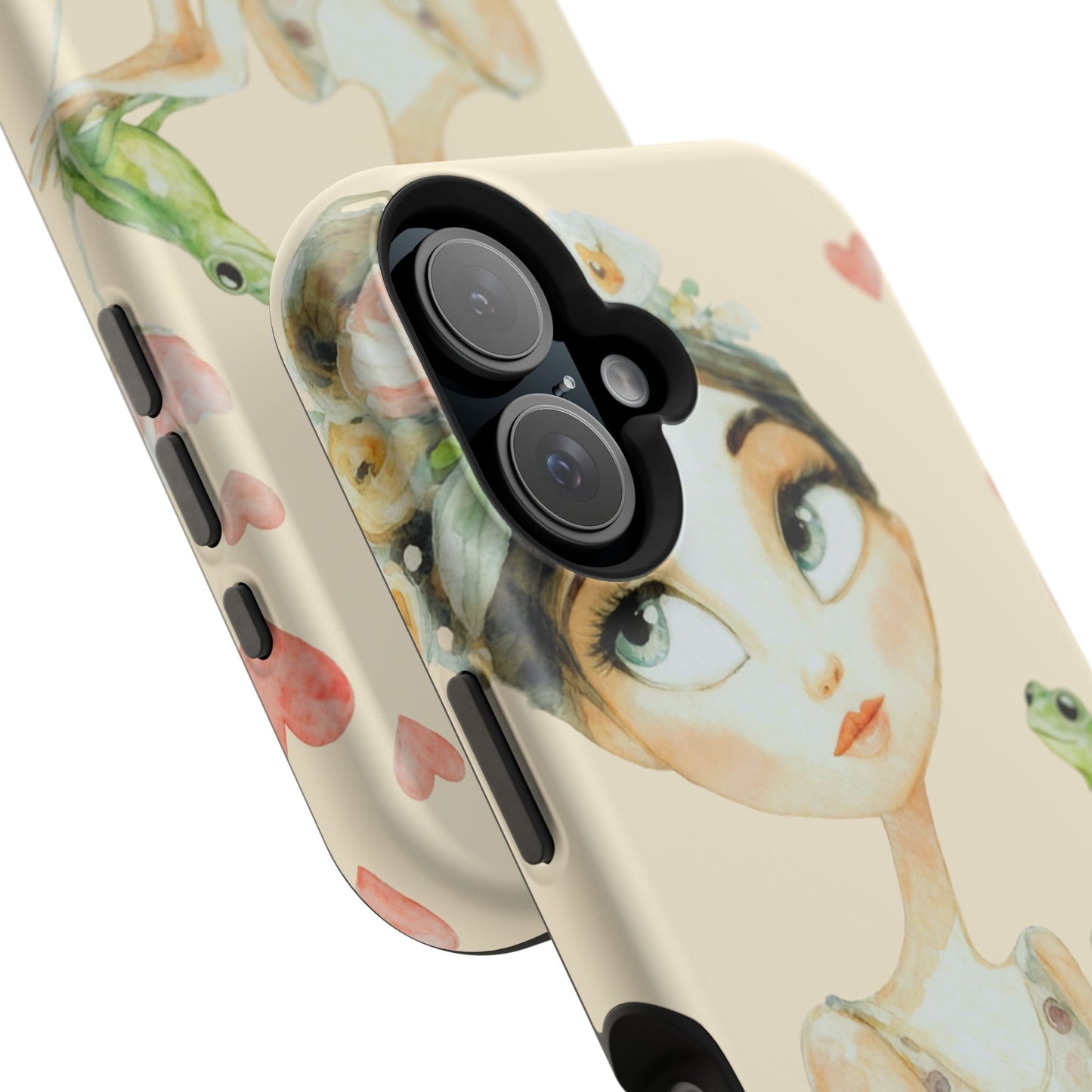 Whimsical Girl with Frog Magnetic Impact Phone Case