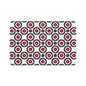 Pet Food Mat — Red & Black Geometric Paw Print Placemat (12x18)