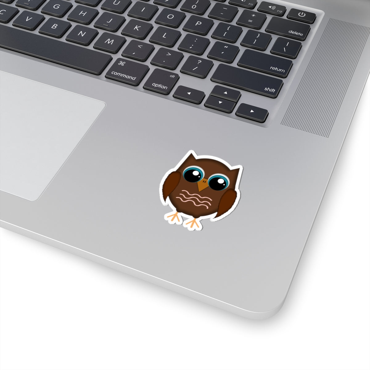 Cute Brown Owl Kiss-Cut Stickers, Fun Laptop Decals