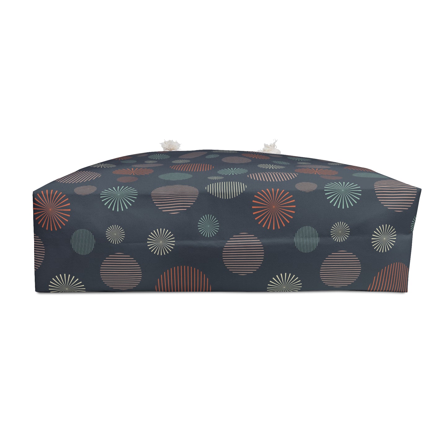 Navy Polka Burst Weekender Bag – Spacious Travel Tote for Weekend Getaways