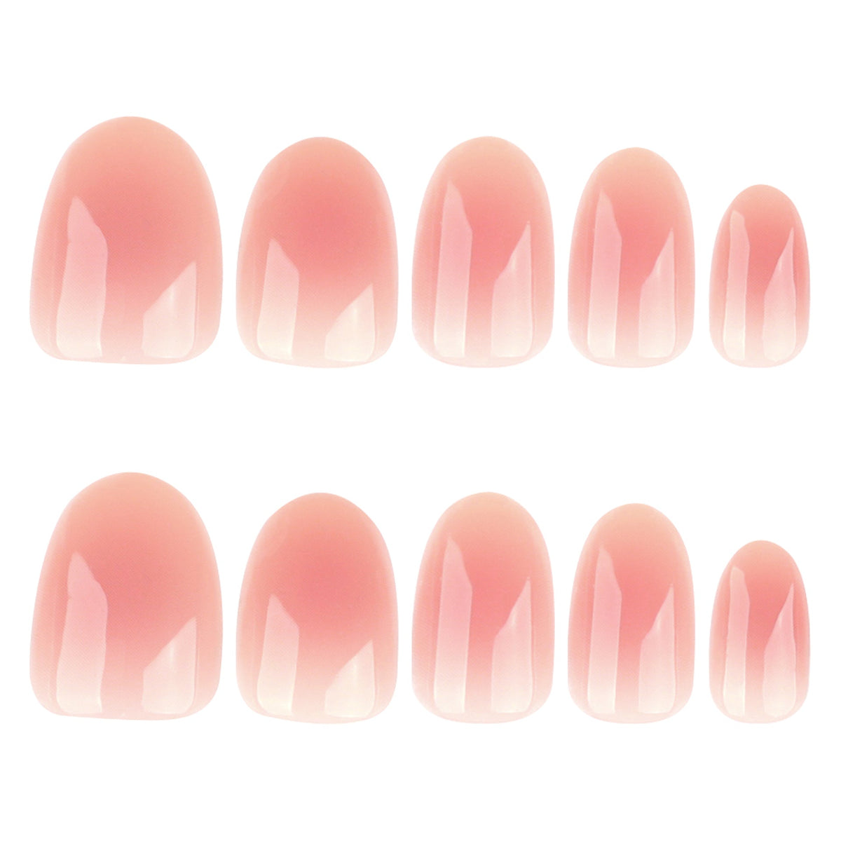 "Peach Ombre Oval" – Gradient Nude Press-on Nails – Image 5