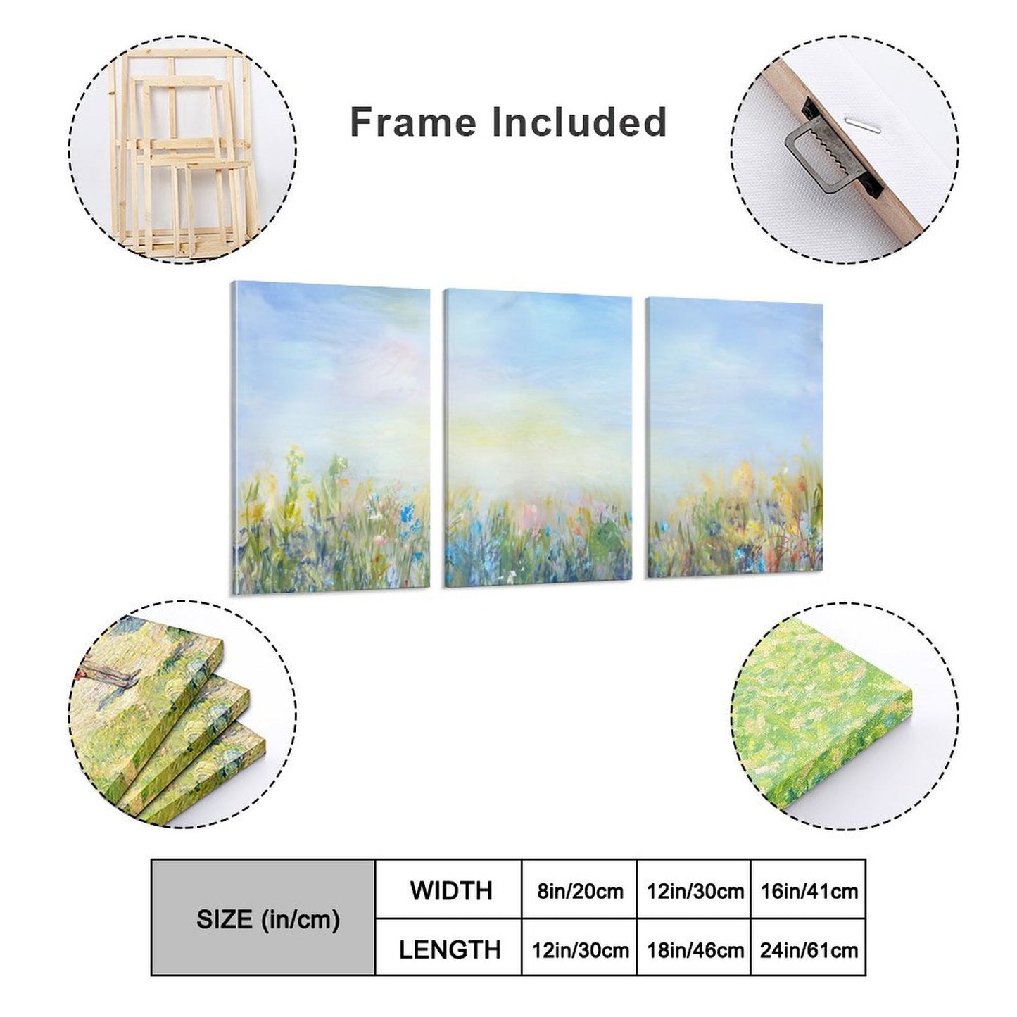 Vertical Framed Wall Art Praire