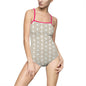 Stylish Women's One-Piece Swimsuit, AOP Summer Swimwear, Beach Day Essentials, Poolside Fashion, Resort Wear, Vacation Outfit