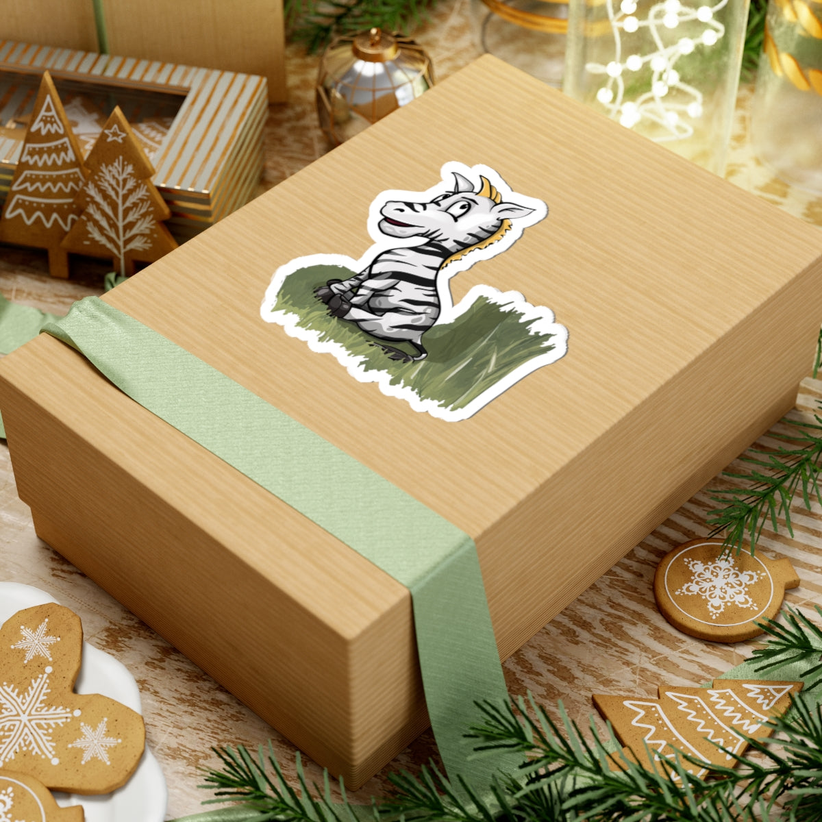 Cute Zebra Kiss-Cut Stickers, Animal Stickers