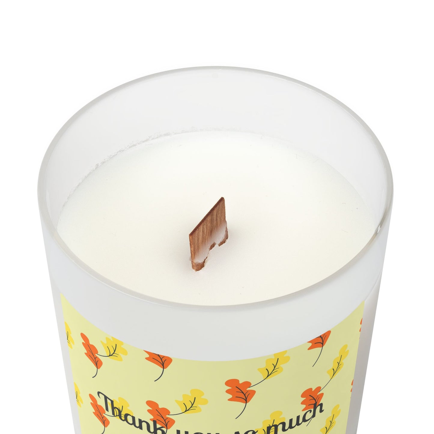 Thank You So Much Frosted Glass Candle — 11oz Floral Gratitude Scented Candle