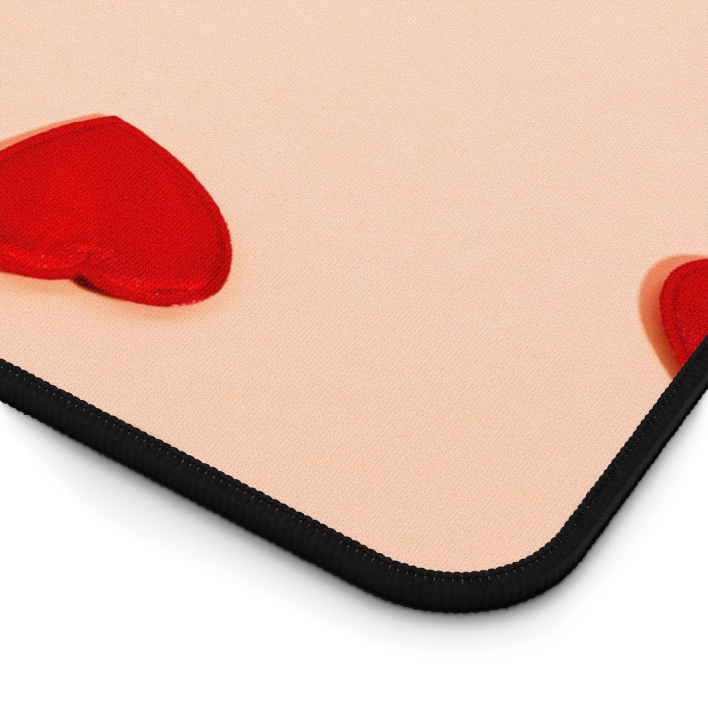 Desk Mat - Scattered Red Hearts Valentine Mouse Pad for Romantic Gift