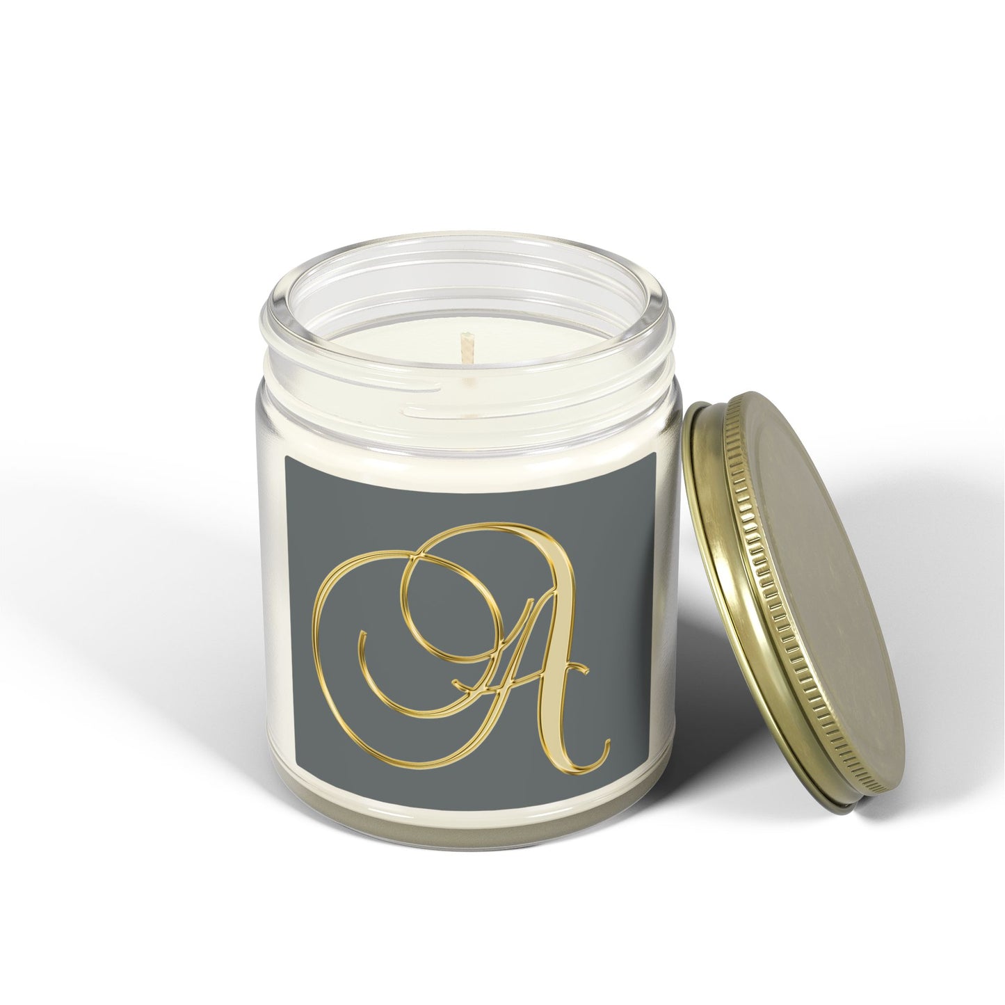 Monogram 'A' Coconut Apricot Scented Candle (4oz/9oz)
