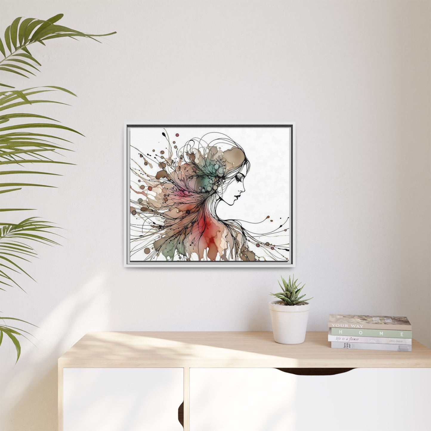 Matte Canvas, Framed (Multi-color) - Girl Whispers