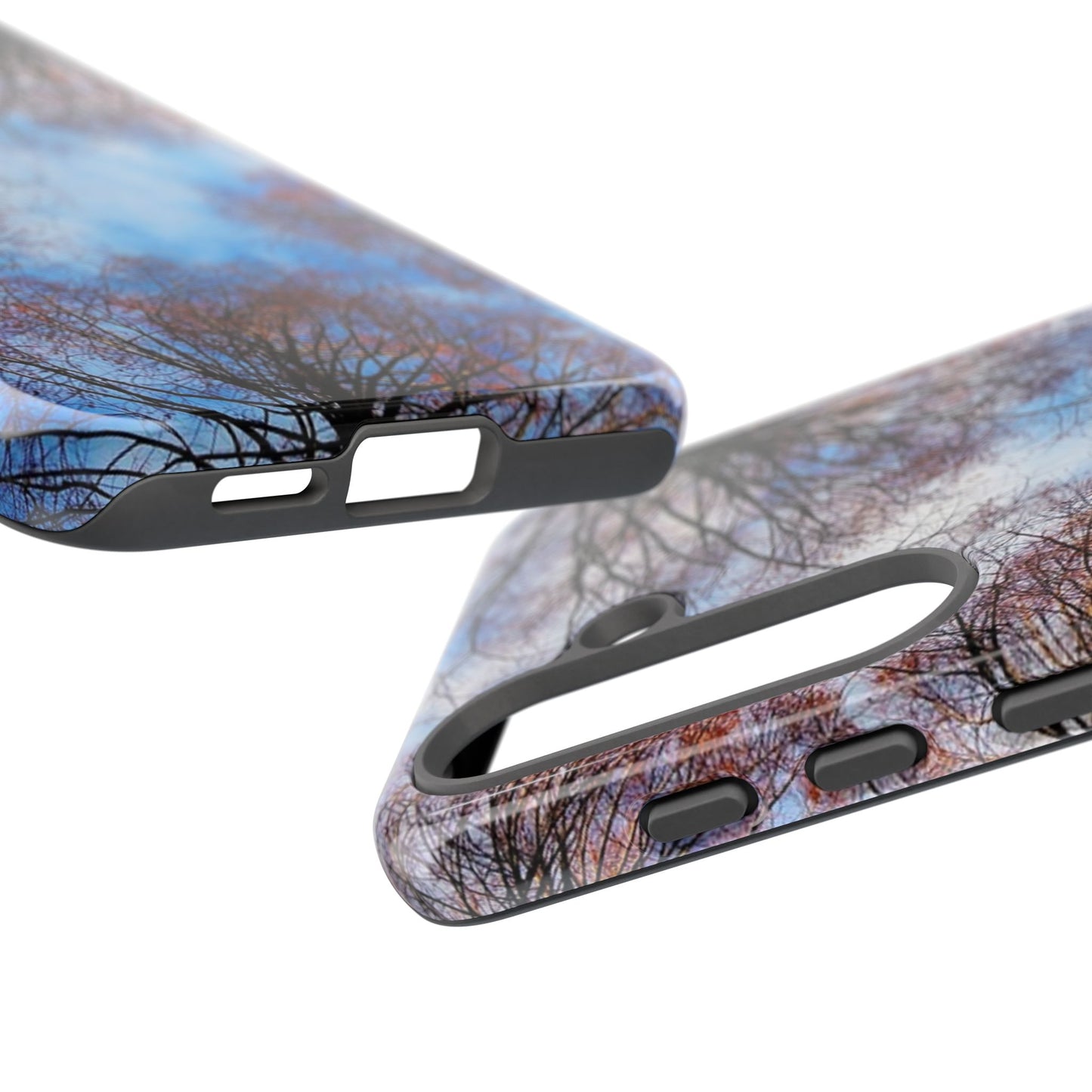 Skyward Trees Phone Case — Nature Forest Canopy Protective Tough Case