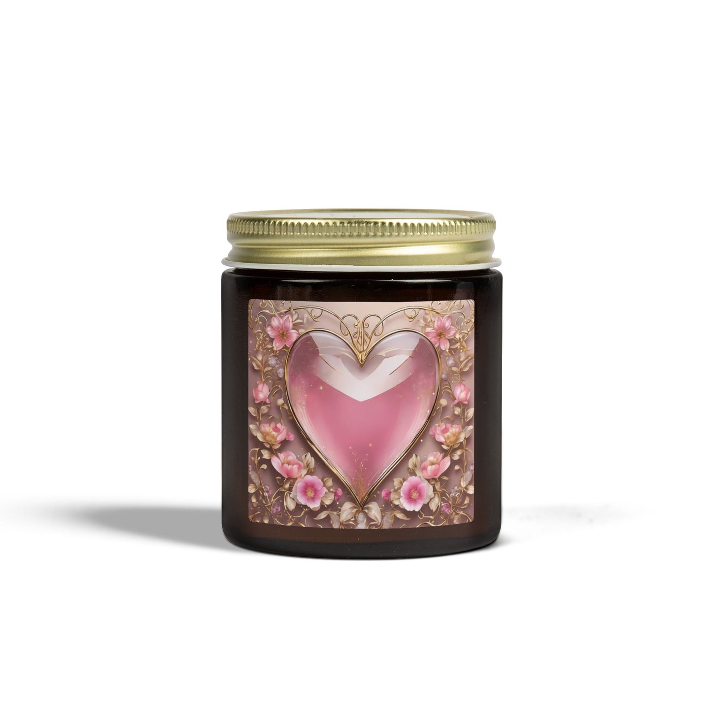 Coconut Apricot Heart Scented Candle (4oz/9oz)
