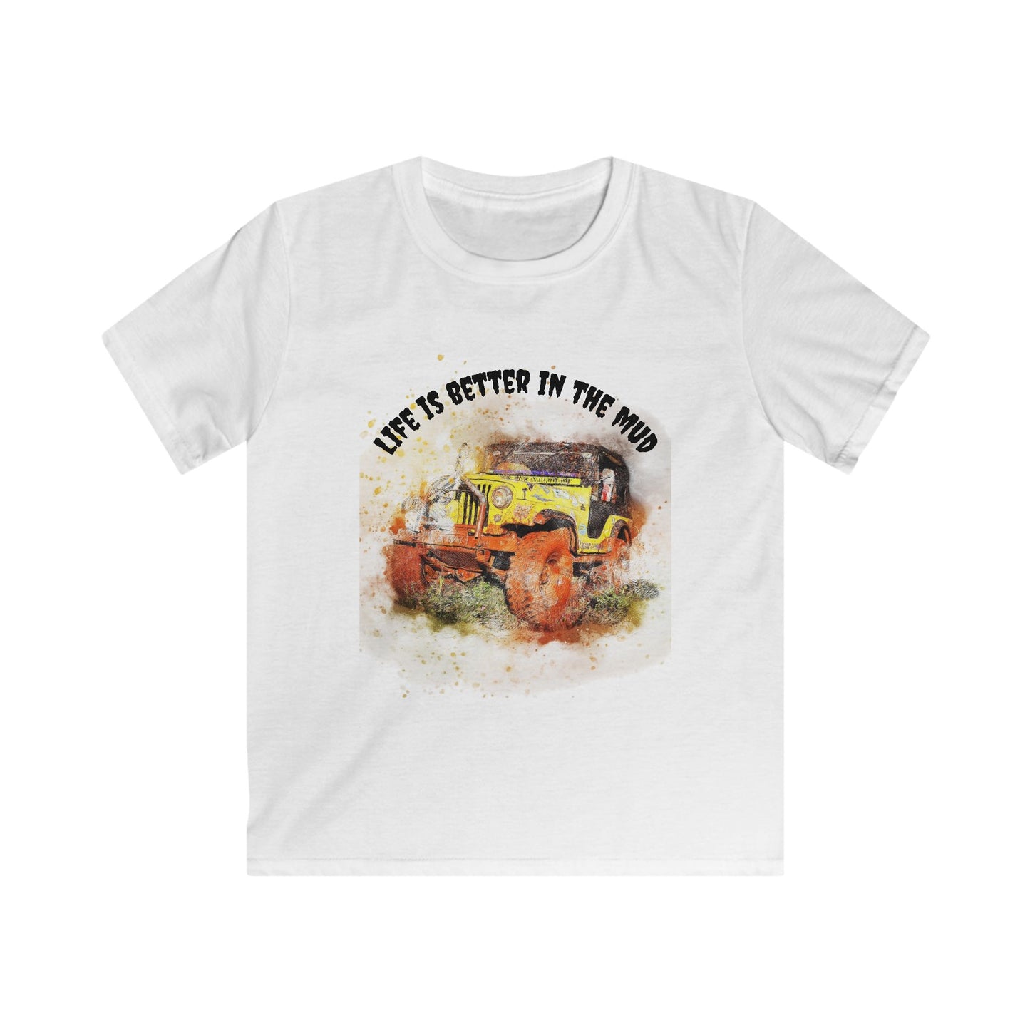 Kids Tee — "Life Is Better in the Mud" Off‑Road Jeep Graphic