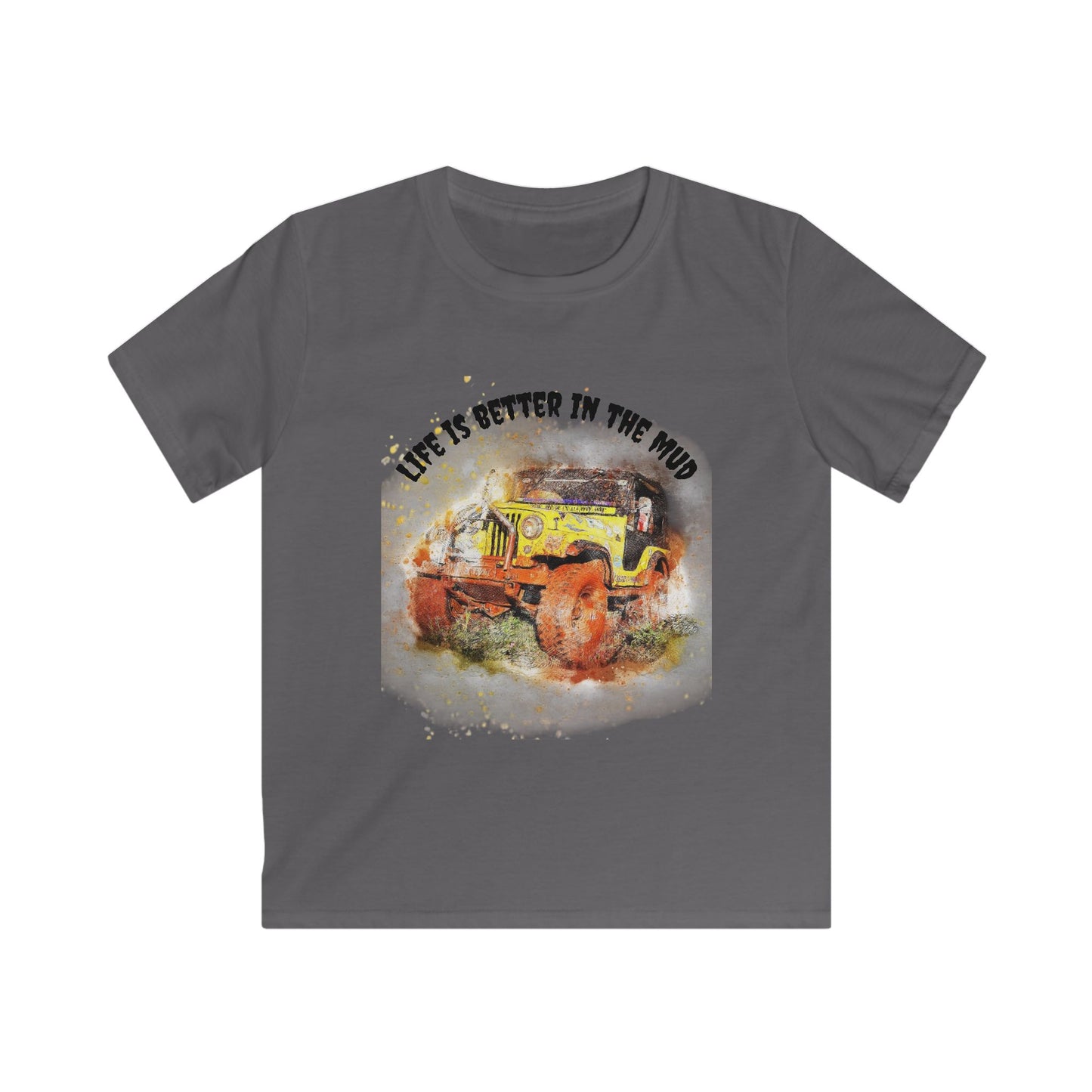 Kids Tee — "Life Is Better in the Mud" Off‑Road Jeep Graphic