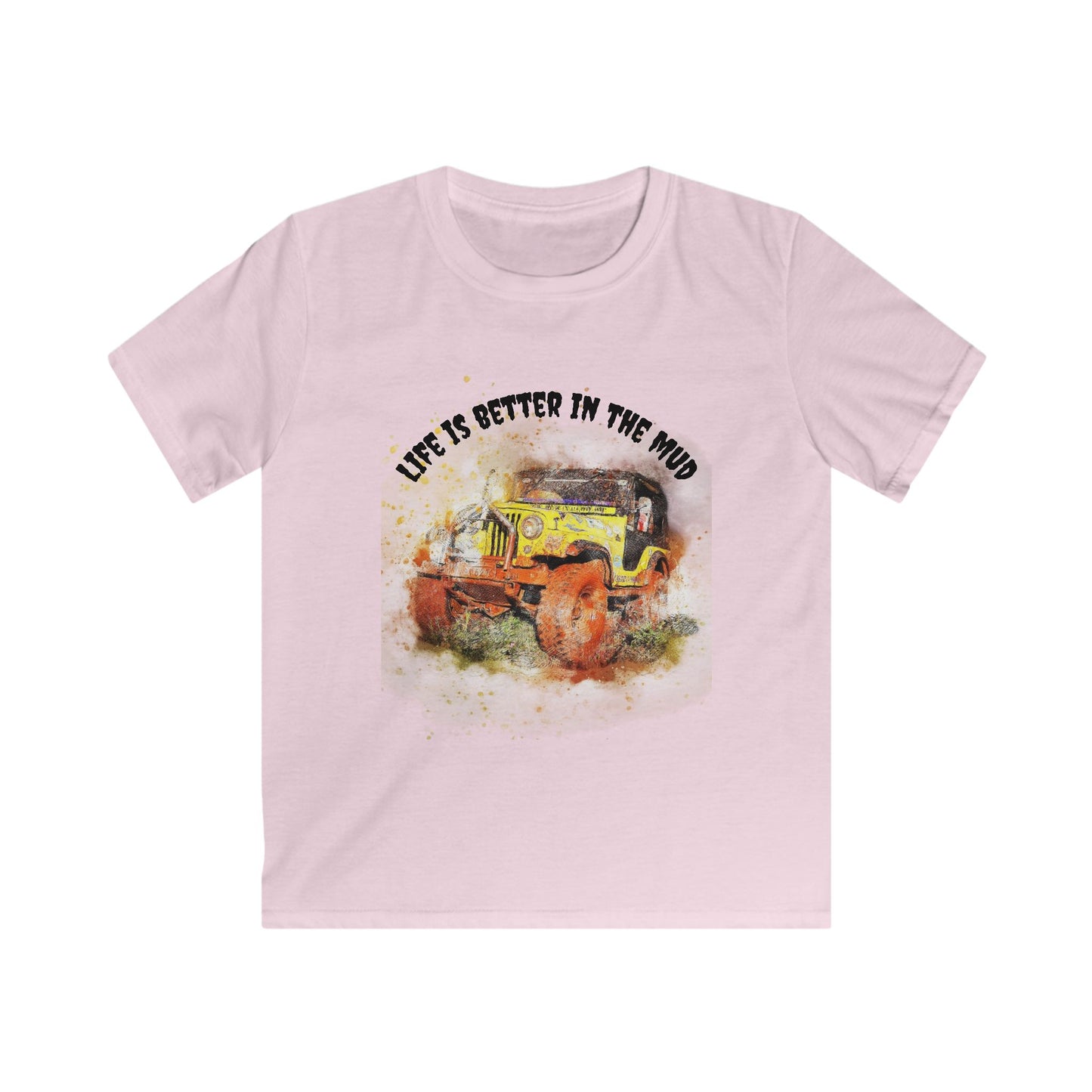 Kids Tee — "Life Is Better in the Mud" Off‑Road Jeep Graphic
