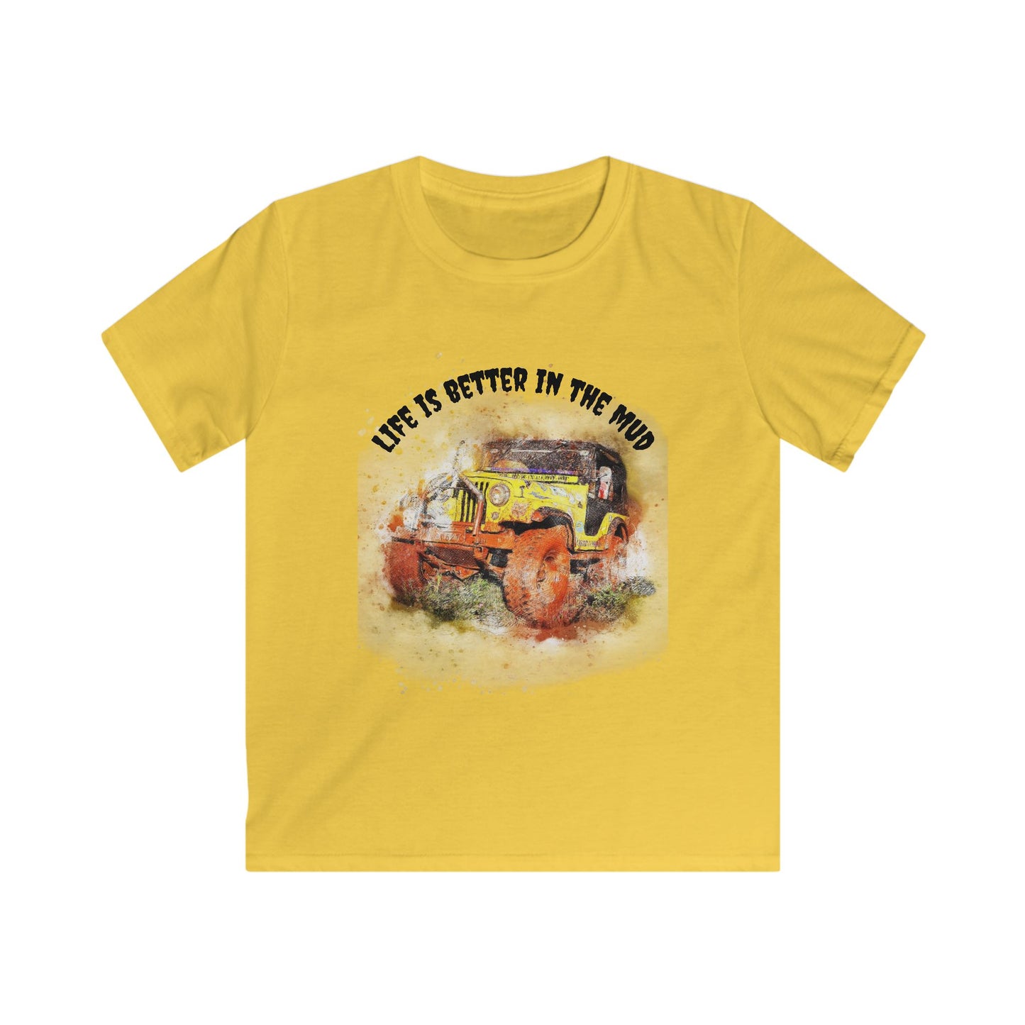 Kids Tee — "Life Is Better in the Mud" Off‑Road Jeep Graphic