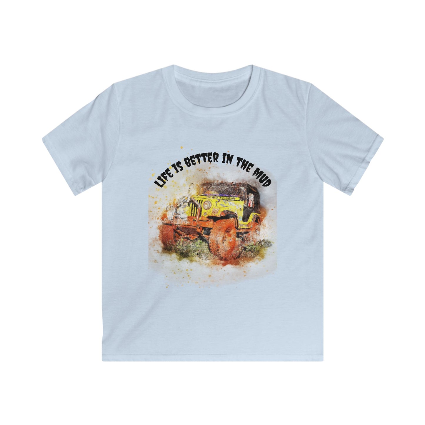 Kids Tee — "Life Is Better in the Mud" Off‑Road Jeep Graphic