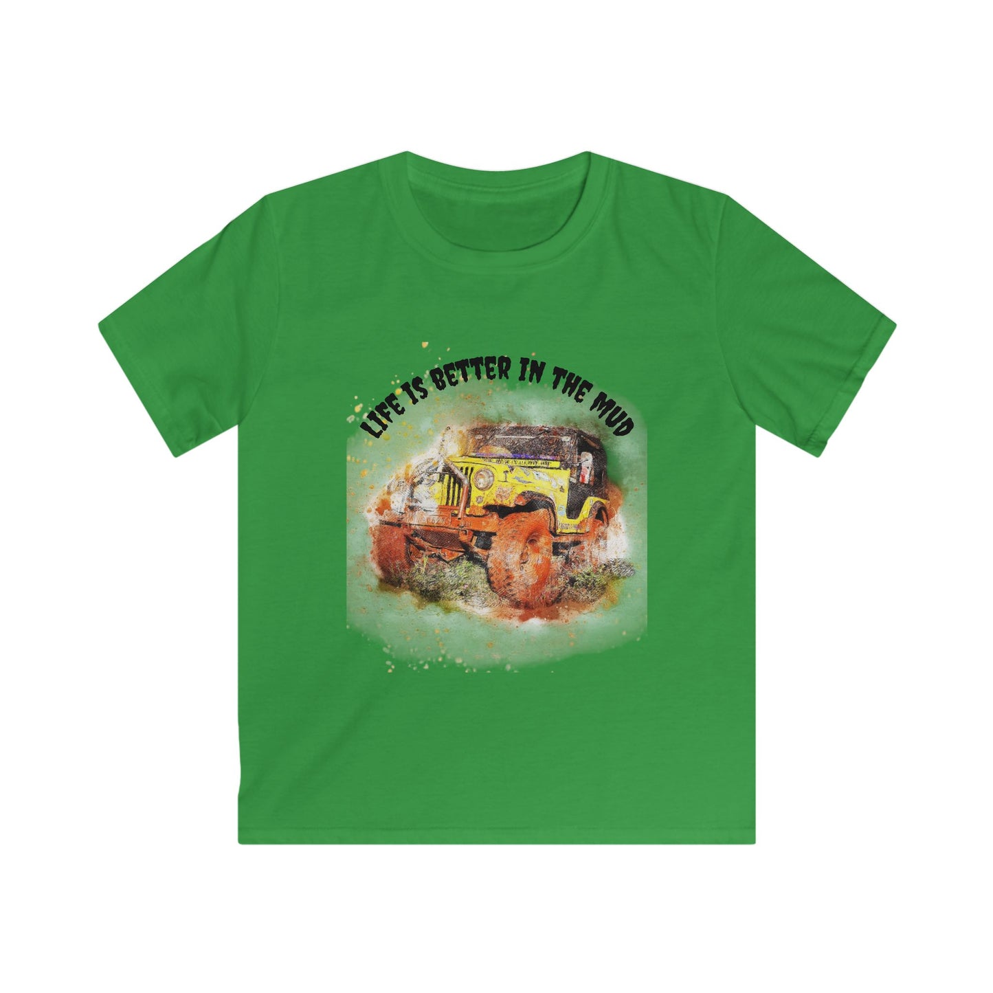 Kids Tee — "Life Is Better in the Mud" Off‑Road Jeep Graphic