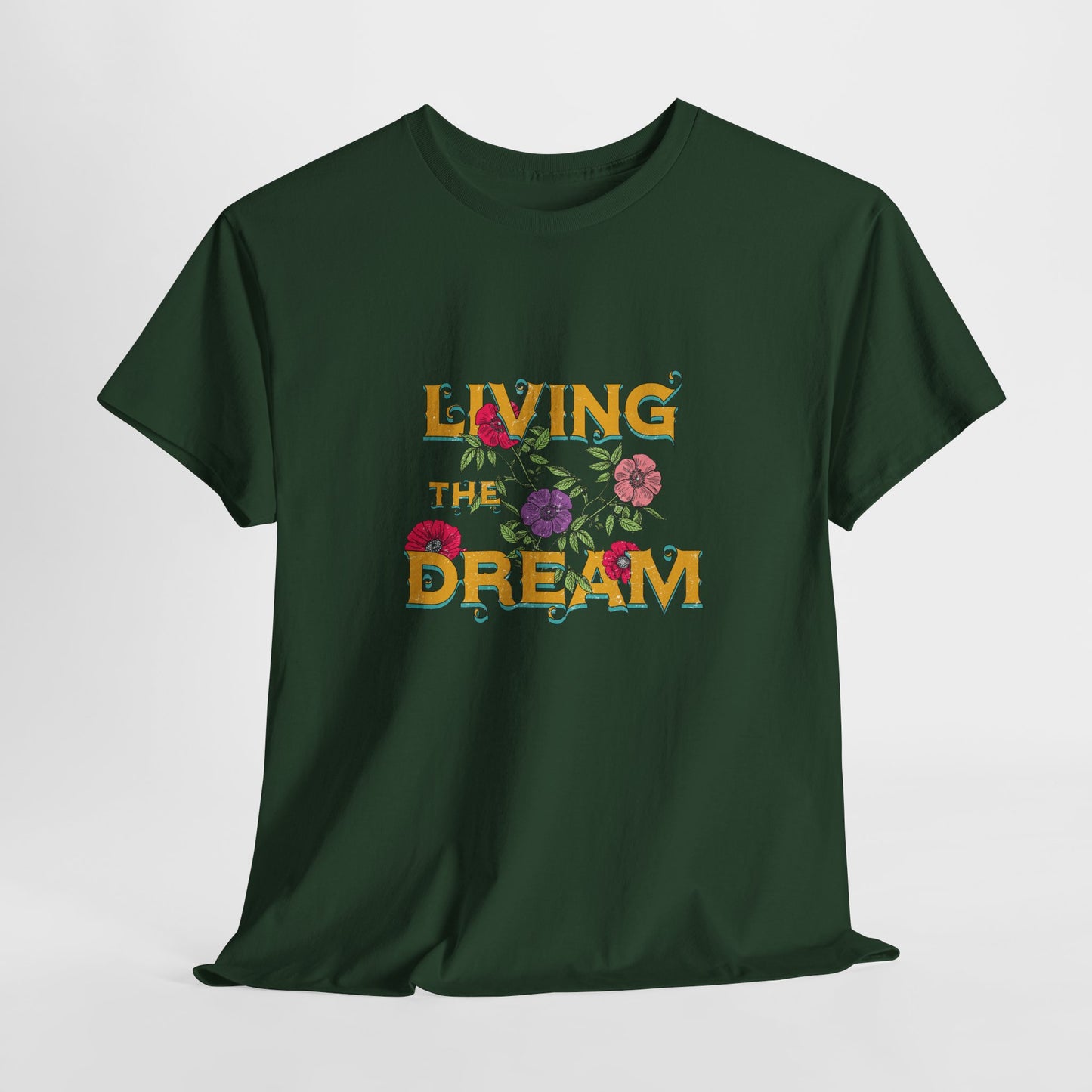 Living the Dream Floral Tee, Unisex Cotton T-Shirt, Inspirational Gift, Casual Everyday Wear, Flower Graphic Shirt, Summer Wardrobe [...]