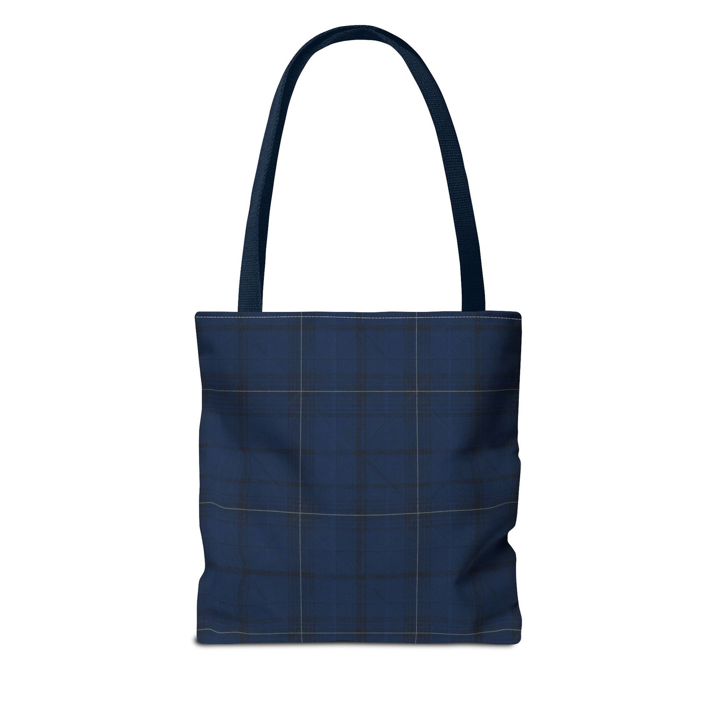 Navy Tartan Tote Bag – Classic Plaid Tote