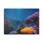 Ocean Coral Glass Cutting Board — Underwater Reef Kitchen Board
