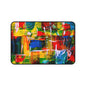 Abstract Color Splash Desk Mat — Vibrant Modern Office Mousepad