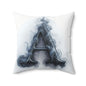 Smoky Gothic Letter 'A' Decorative Pillow — Monogram Accent Cushion