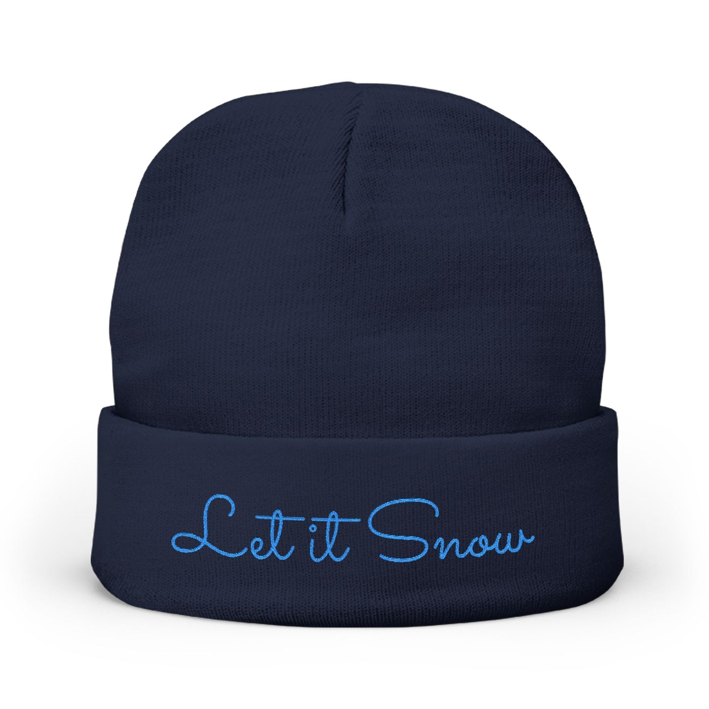 Cozy Embroidered Knit Beanie - Perfect for Winter, Christmas, Snow Lovers, Gift for Him/Her, Unisex Winter Accessory