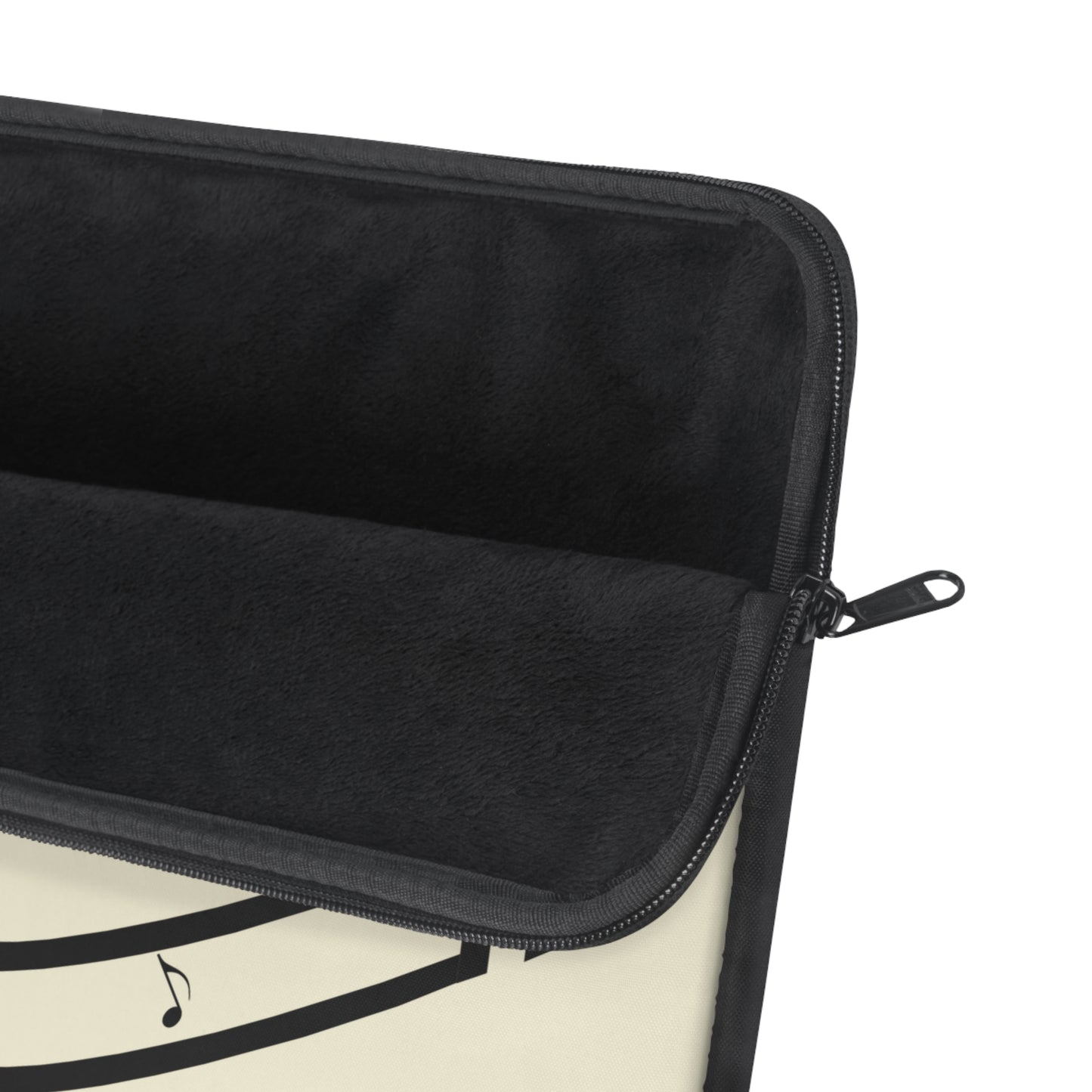 Music Notes Laptop Sleeve — Musical Treble Clef & Staff Design