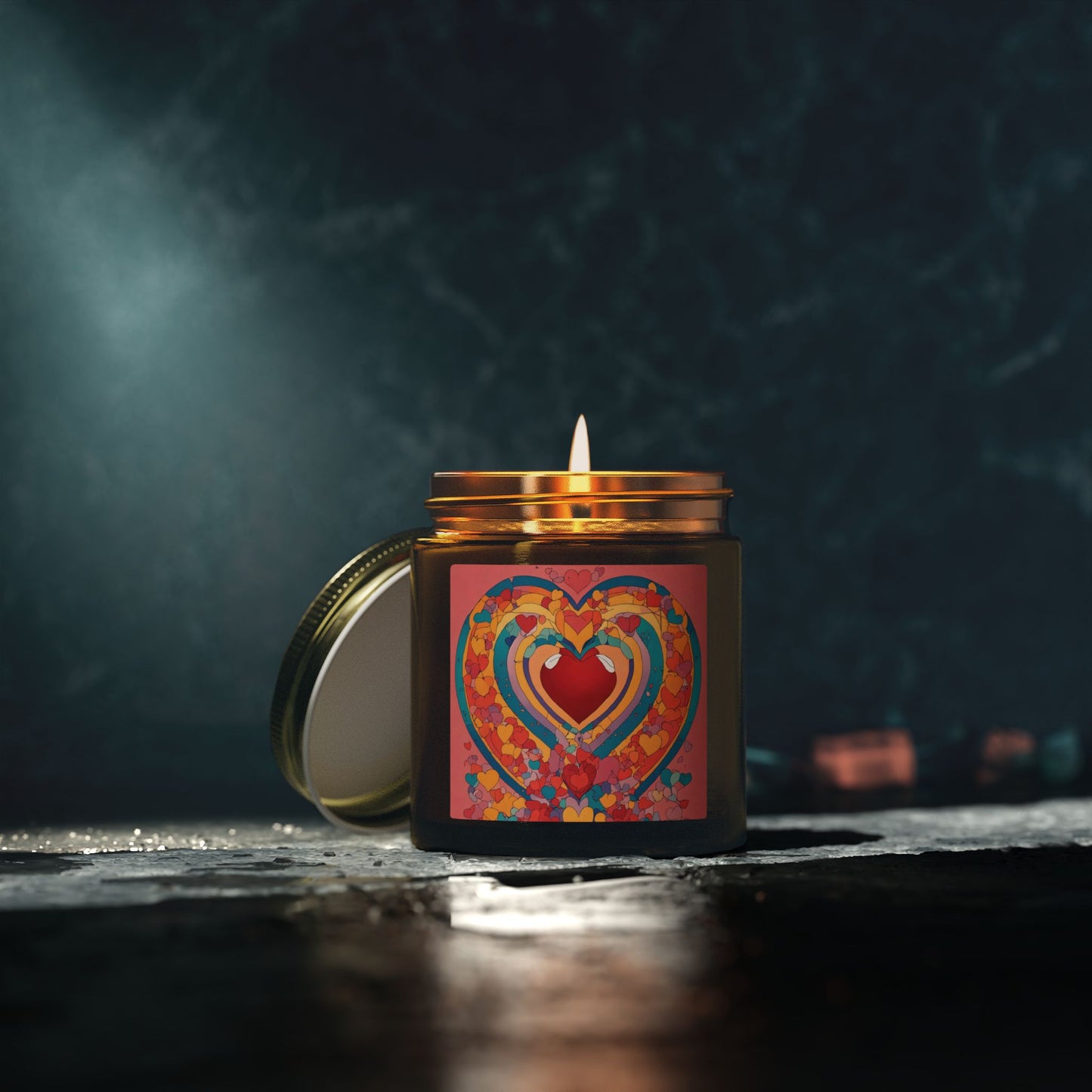Heart Art Scented Candle – Coconut Apricot Wax (4oz & 9oz)