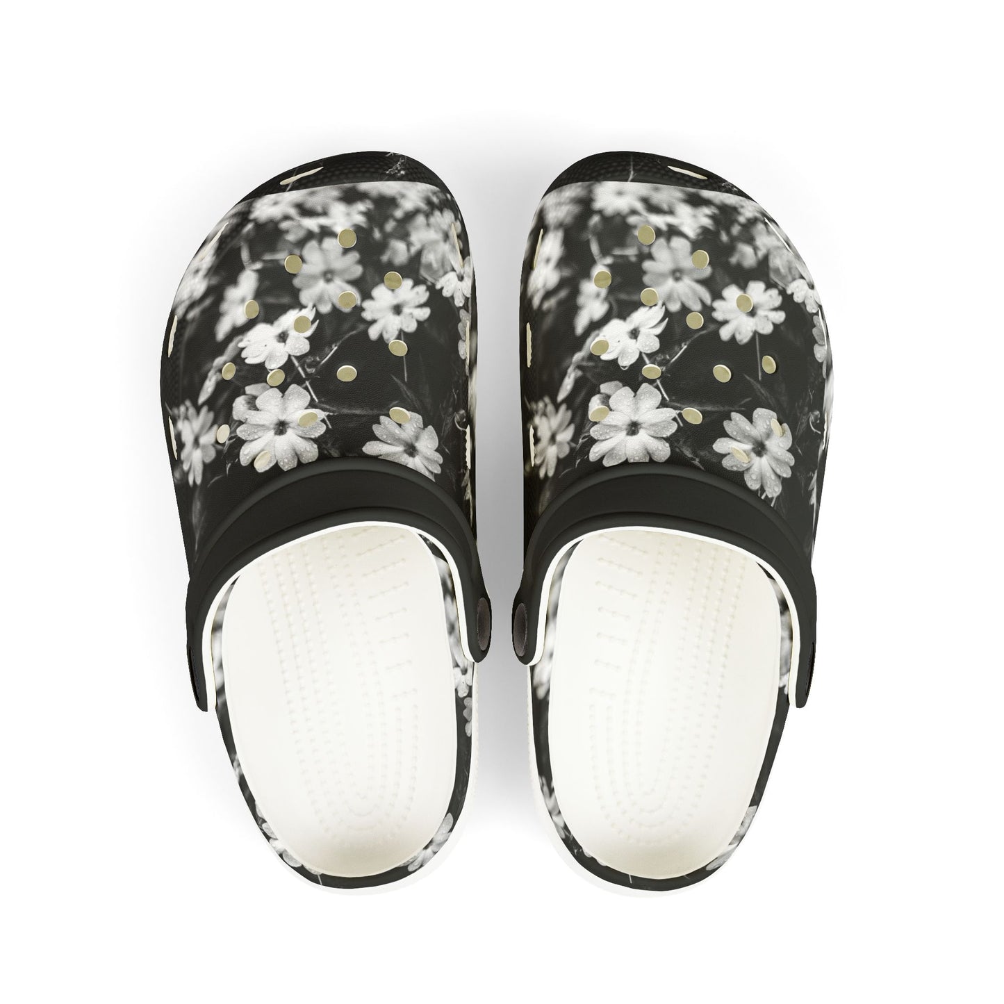 Floral Kid's Clogs, Cute Garden Shoes