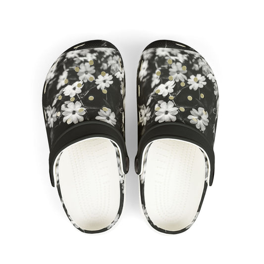 Floral Kid's Clogs, Cute Garden Shoes