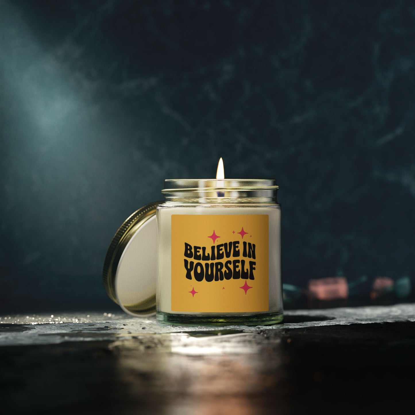 Believe In Yourself Coconut Apricot Scented Candle (4oz/9oz)